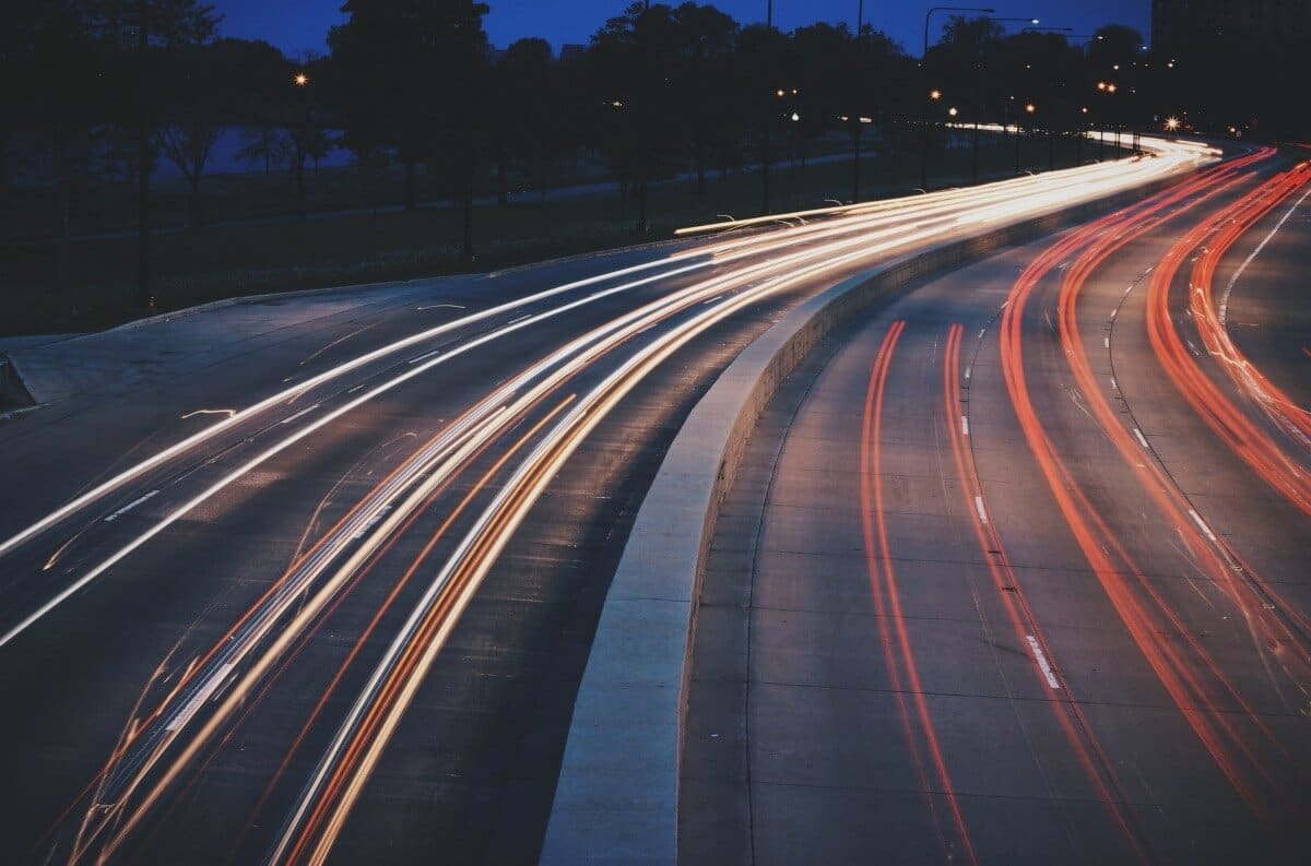 A highway of cars made by automotive manufacturing services