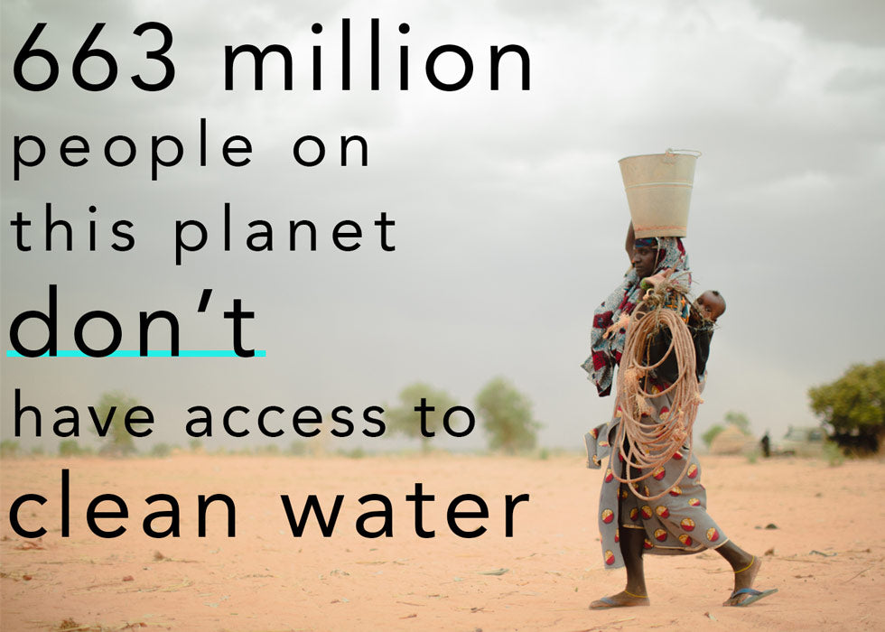 663 million people don't have access to clean water